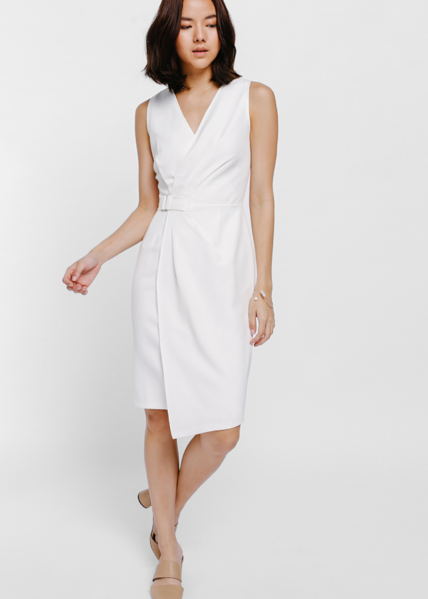 Buy Quandra Ruched Wrap Dress @ Love, Bonito Singapore | Shop Women's  Fashion Online | Love, Bonito SG | Women's Fashion